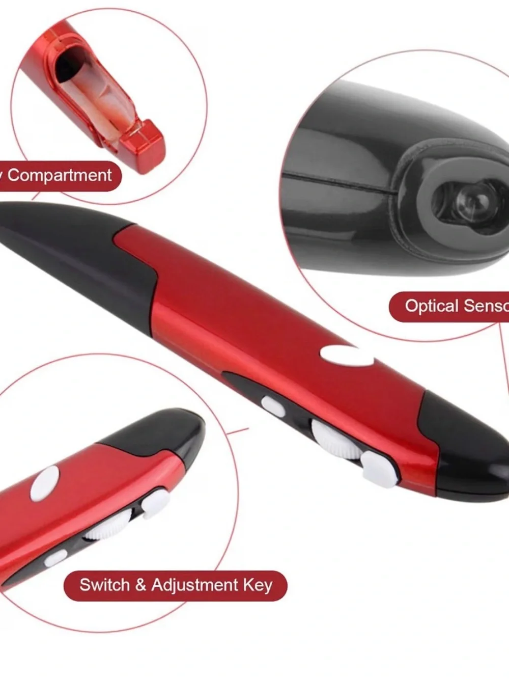 Red Men’s Precision Grooming Trimmer - Compact Electric Razor